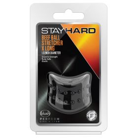 Stay Hard Beef Ball Stretcher X Long  1.5" Diameter-Black