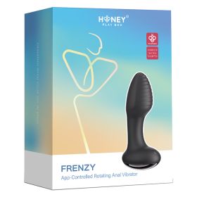 Honey Play Box Frenzy Pressure Sensing Rotating Butt Plug-Black
