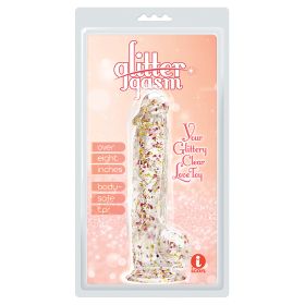 Glittergasm Dong-Red and Orange Swirl 8"