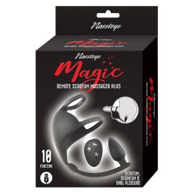 Magic Remote Scrotum Massager Plug-Black