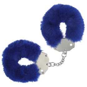 Ouch Heavy Duty Fluffy Handcuffs-Navy