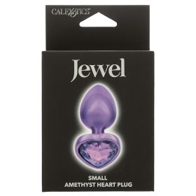 Jewel Amethyst Heart Plug Small