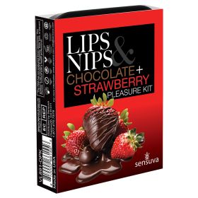 Sensuva Lips and Nips Pleasure Kit Chocolate Strawberry