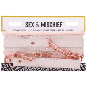 S&M Peaches ‘n CreaMe Fur Collar & Leash