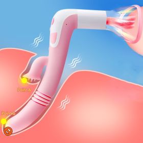 Sucking Vibrator Blowjob Tongue Licking succionador clitoral Stimulator Telescopic Dildo Vibrator Vagina Sex Toy for Women