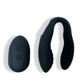Hestia Lightweight U-Shaped Vibrator, G-Spot Clitoral Vibe (Color: black)
